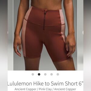 Lululemon hike to swim short 6”